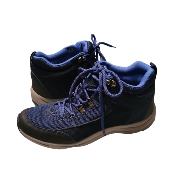 Vionic Cypress Size 8 Women's Blue Suede Mesh Water Resistant Hiking Shoes Boots - Picture 7 of 10